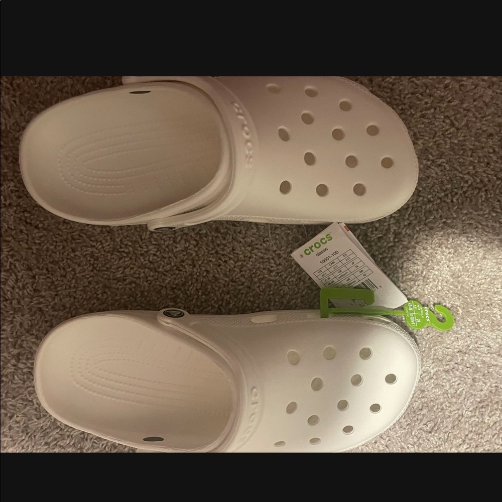 Men white crocs